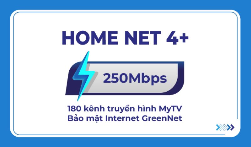 HOME NET 4+ (Gói Internet + Truyền hình MyTV - Không sử dụng MESH)