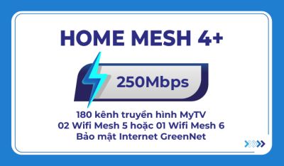 HOME MESH 4+ (Gói Internet + Truyền hình MyTV + Thiết bị MESH)